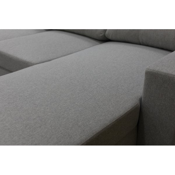 Soffa 309 cm ljusgrå - Solna + Fläckborttagare för möbler Soffa 309 cm ljusgrå - Solna + Fläckborttagare för möbler