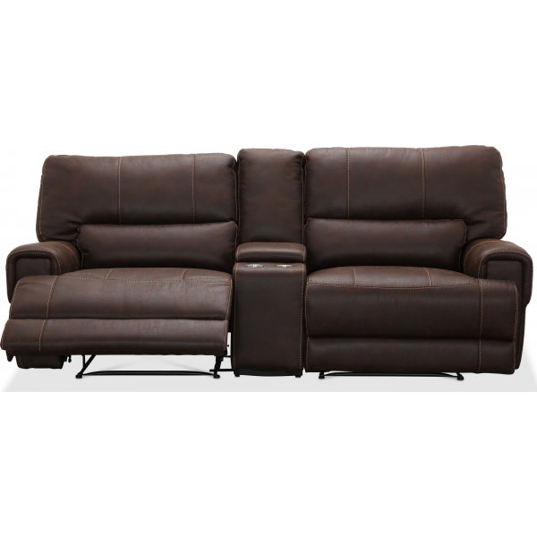 Canap lectrique 2 places Las Vegas - Brun fonc