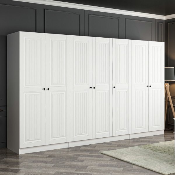 Kapeto garderob 315 cm, variant A - Vit Kapeto garderob 315 cm, variant A - Vit