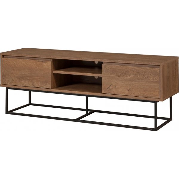 Rodez TV-bänk 140 cm - Valnöt/svart Rodez TV-bänk 140 cm - Valnöt/svart