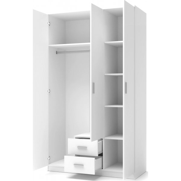 Abdel 3 vit garderob med inredning Abdel 3 vit garderob med inredning