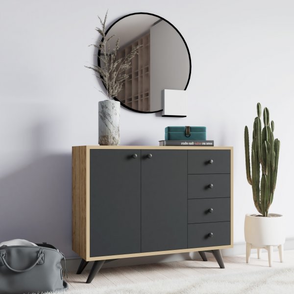 Meuble de rangement Waga - Chêne/anthracite Meuble de rangement Waga - Chêne/anthracite