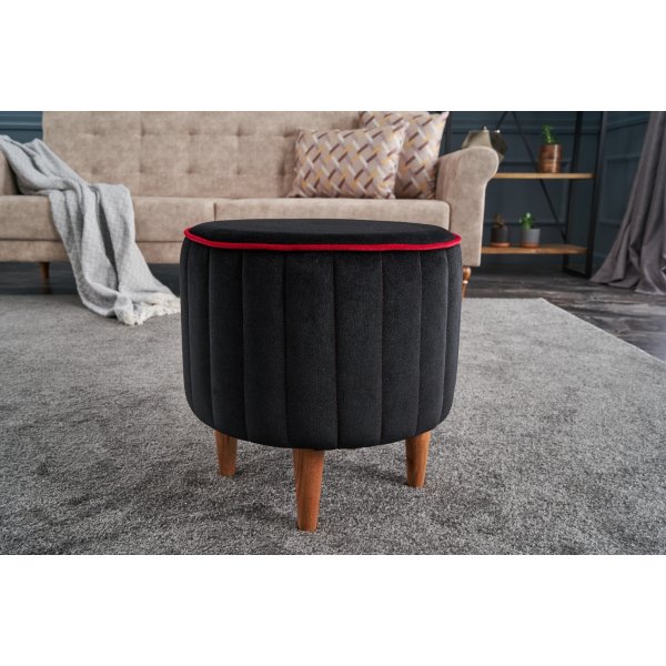 Lindy sittpuff - Antracit/rosa Lindy sittpuff - Antracit/rosa
