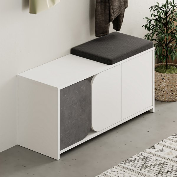 Moni hallm�bel - Gr�/vit