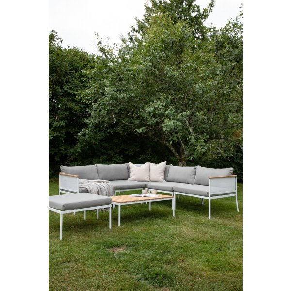 Groupe lounge Nettan - Blanc/gris clair Groupe lounge Nettan - Blanc/gris clair