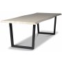 Bretagne matbord 240 cm - Whitewash/svart