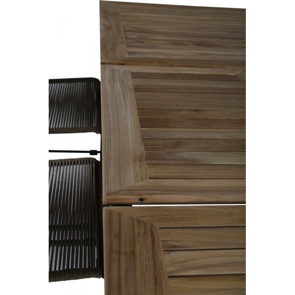 Panama utematgrupp med 6 st Lindos stolar - Beige/Svart/Natur Panama utematgrupp med 6 st Lindos stolar - Beige/Svart/Natur