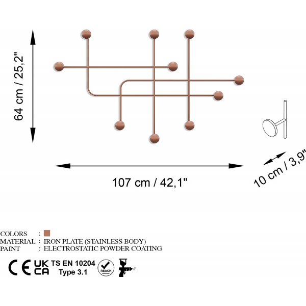 Cintre Samara - Cuivre