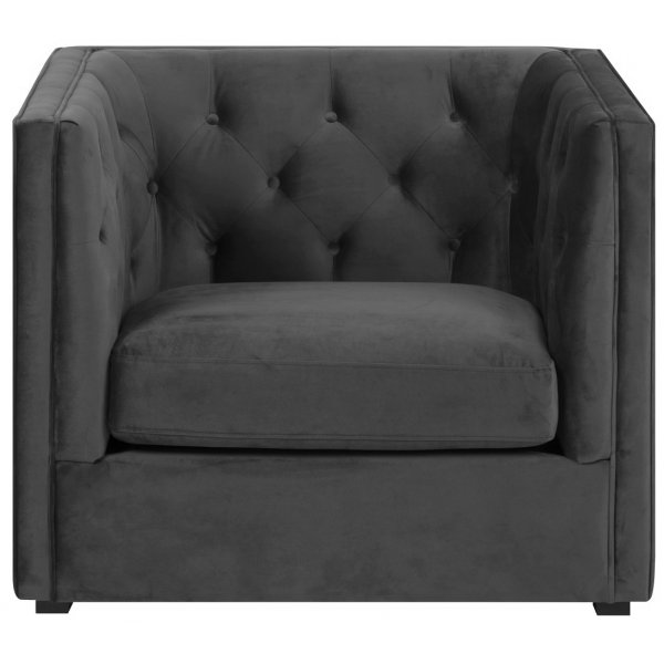 Chesterfield Milano ftlj i gr sammet