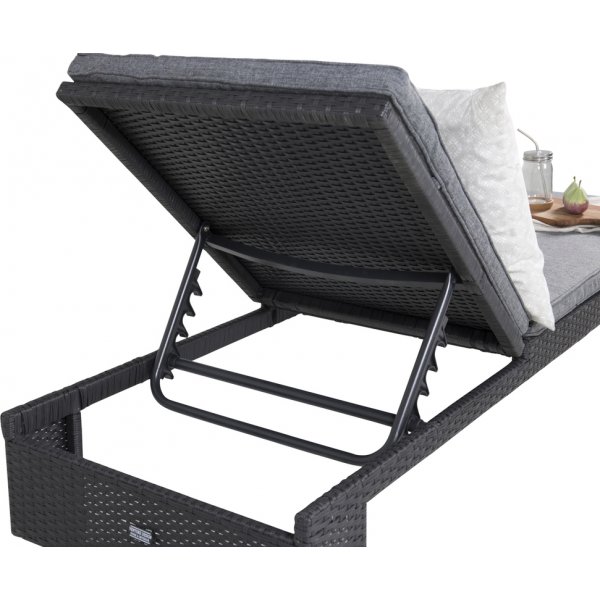 London ligbed - Zwart/grijs London ligbed - Zwart/grijs