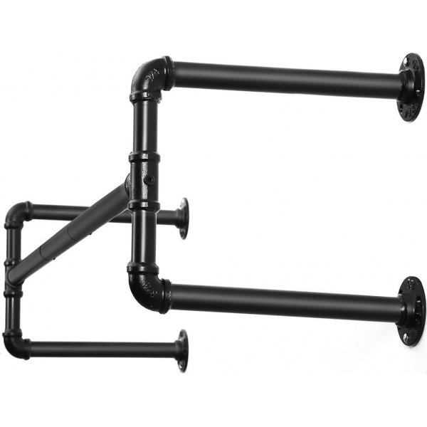 Tringle  vtements Commander, lot de 2 - Noir