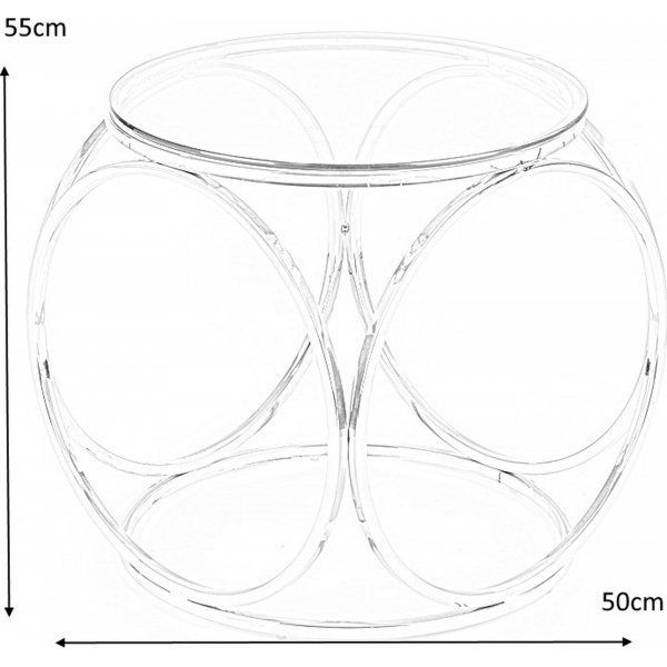 Table basse Harlow Ø50 cm - Chromé Table basse Harlow Ø50 cm - Chromé