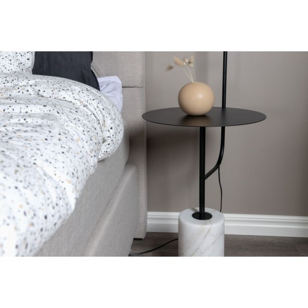 Malsta bordslampa - Vit marmor/svart Malsta bordslampa - Vit marmor/svart