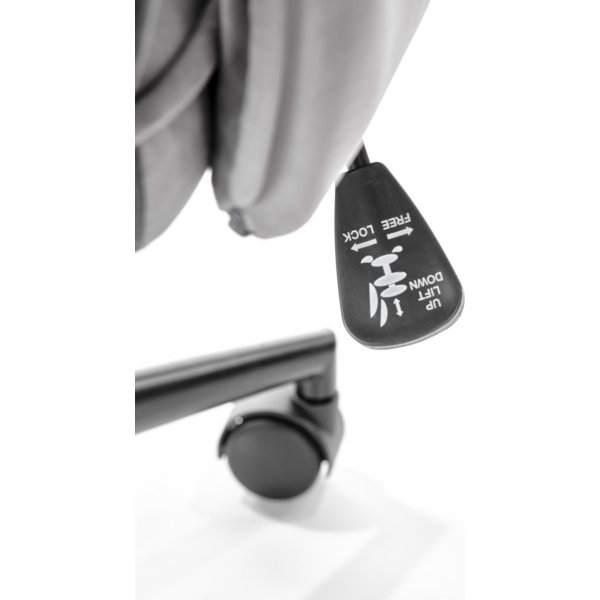 Chaise de bureau Run en velours gris Chaise de bureau Run en velours gris