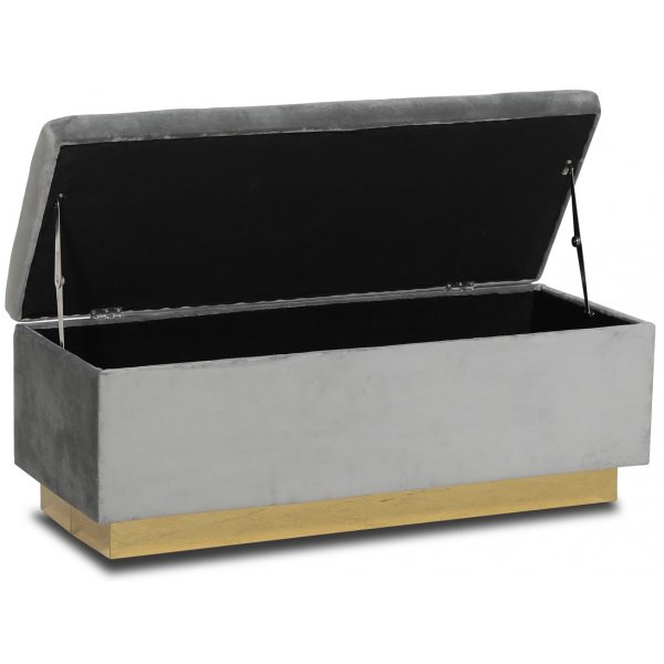 Isabelle s�ngkista med f�rvaring - Gr� / M�ssing