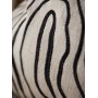 Curve kuddfodral 45 x 45 cm - Svart/vit