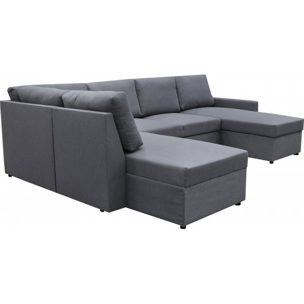 Bäddsoffa U-form mörkgrå - Dream Bäddsoffa U-form mörkgrå - Dream