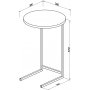 Mitazor sidobord 38 cm - Marmor/svart