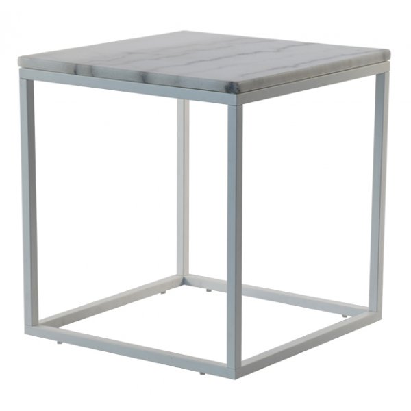 Accent soffbord 50 - Vit marmor