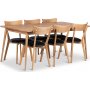 Alborg matbord 180x90 cm med 6 st Vxj stolar + 6.00 x Servettringar