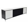 Happy Mediabnk B230 cm - 4 Luckor (vit | svart)