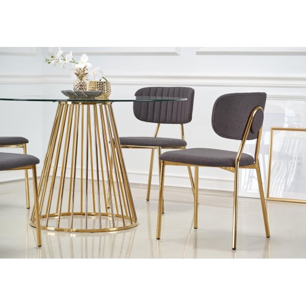 Liverpool ronde eettafel 120 cm - Goud