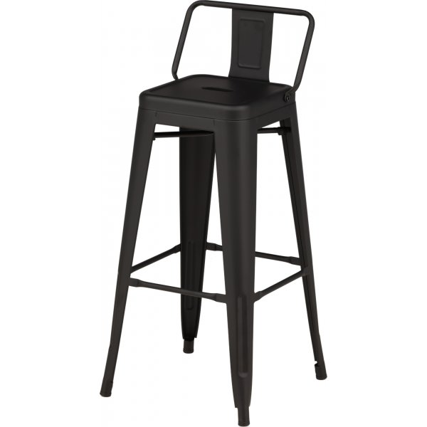 Tabouret de bar plat Tempe - Noir