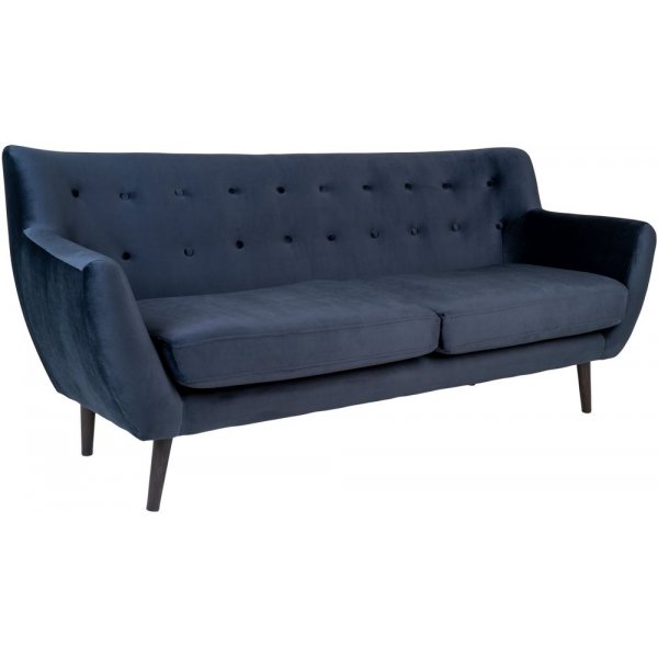 Monte 3-sits soffa - M�rkbl�/svart