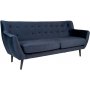 Monte 3-sits soffa - Mrkbl/svart