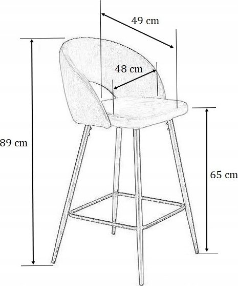 Pelican barstol 96 - Grå Pelican barstol 96 - Grå