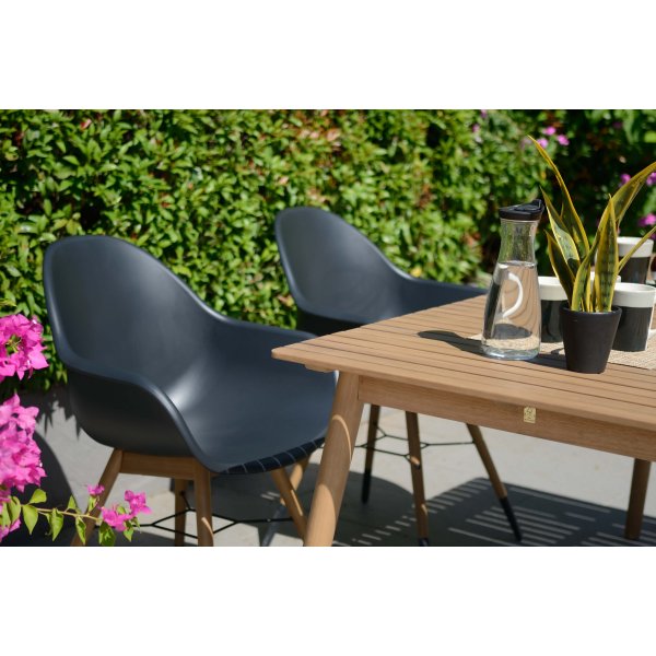 Karmstol St Tropez utemöbel - Svart Karmstol St Tropez utemöbel - Svart