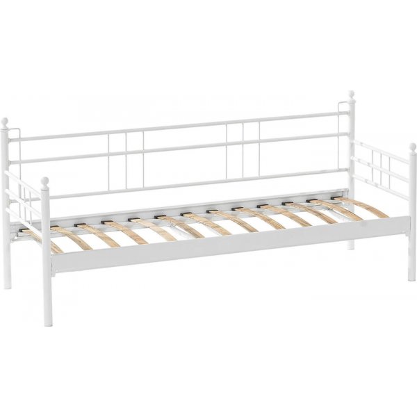 Canap d'extrieur 3 places Manyas - Blanc/bleu + Dtachant pour meubles