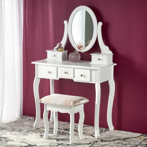 Sara witte kaptafel 130x80 cm Sara witte kaptafel 130x80 cm