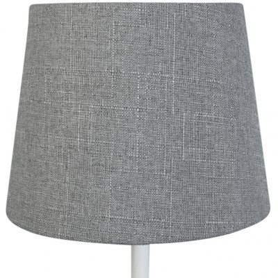 Rund lampskärm 18x23x18 cm - Grå (grovt linne)