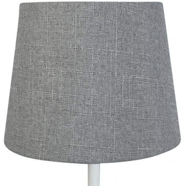 Rund lampskrm 18x23x18 cm - Gr (grovt linne)