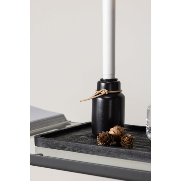 Ulricehamn LED-ljusstake 28 x 6 cm - Svart/Vit Ulricehamn LED-ljusstake 28 x 6 cm - Svart/Vit