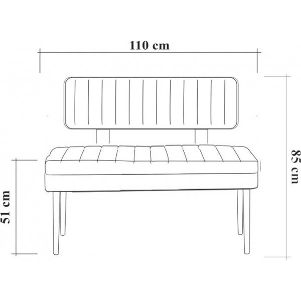 Banc Vina avec dossier - Blanc/pierre