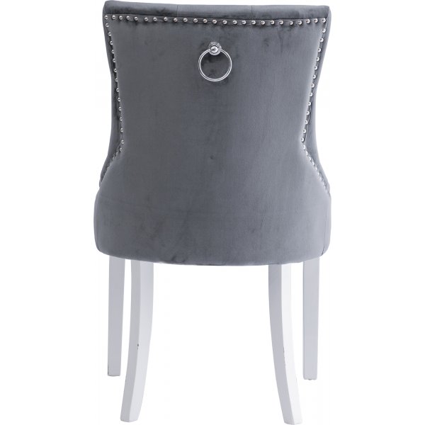 Tuva Stol i grå sammet + Textilrengöring för möbler Tuva Stol i grå sammet + Textilrengöring för möbler