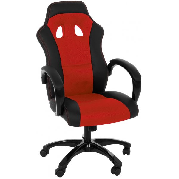 Gamingstol F430 skrivbordsstol - Rd/svart