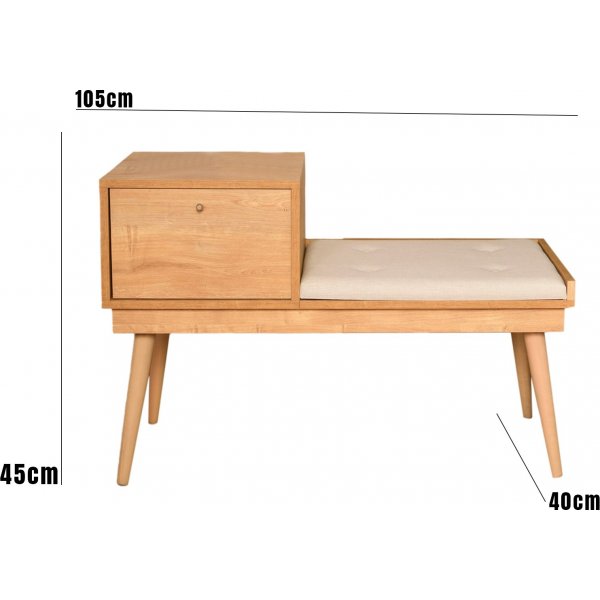 Urban sittbänk - Ek/cream Urban sittbänk - Ek/cream