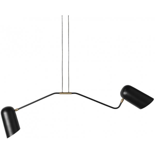 Taklampa COMO CO010220 - Svart / Mssing