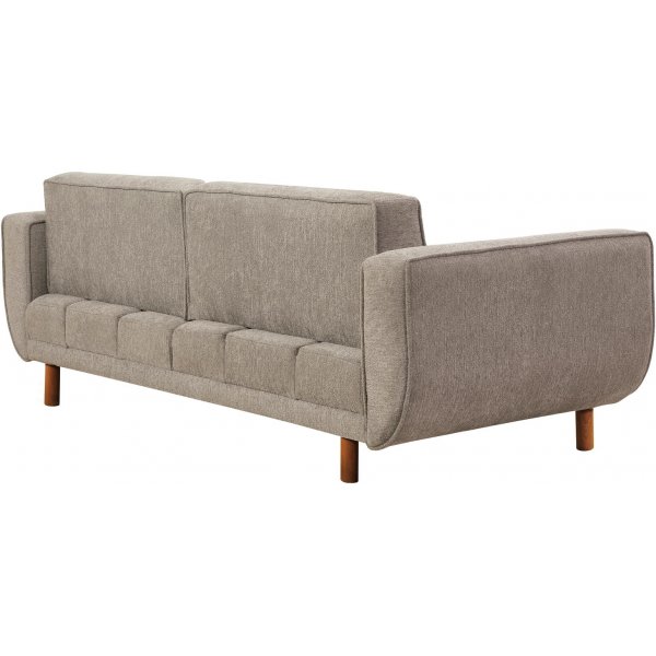 Canapé lit Berjer 3 places - Gris/noyer Canapé lit Berjer 3 places - Gris/noyer