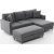 Canap divan droit Eca - Gris