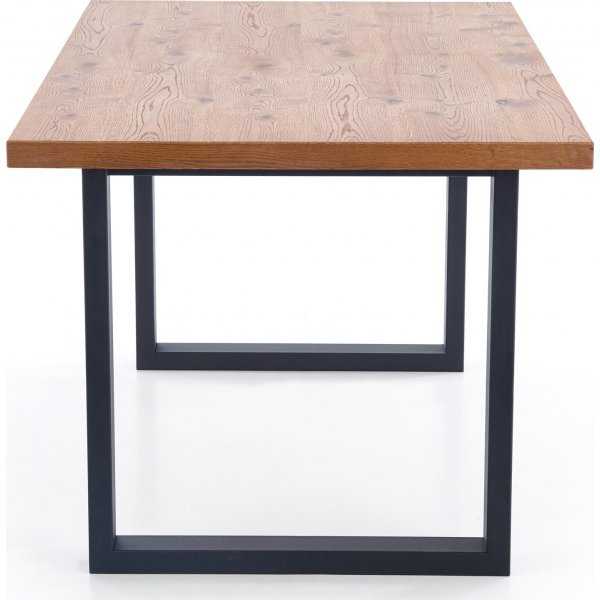 Table à manger extensible Sauber 90x160-250 cm - Chêne/noir Table à manger extensible Sauber 90x160-250 cm - Chêne/noir