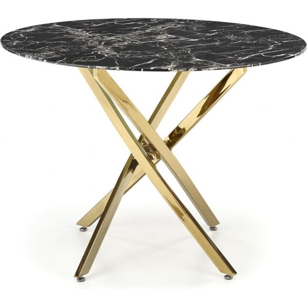 Raymond eettafel Ø100 cm - Zwart marmer/goud Raymond eettafel Ø100 cm - Zwart marmer/goud