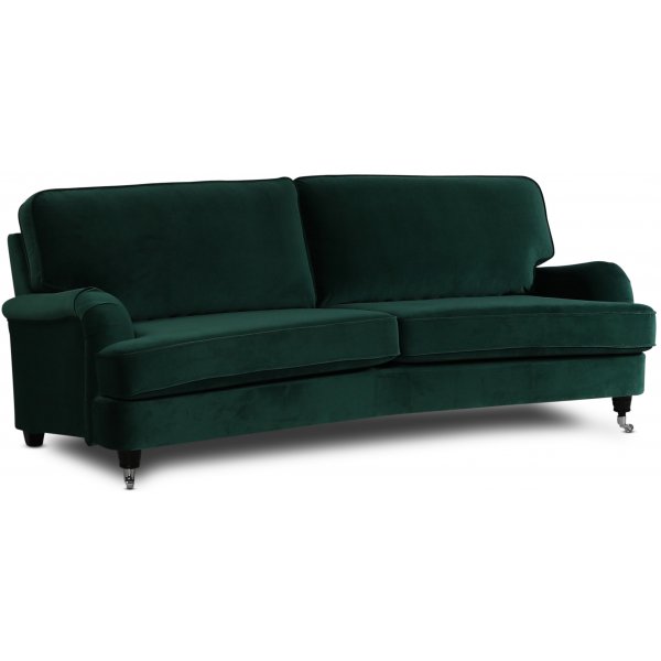Kvarsebo Howard 3-sits svngd soffa - Mrkgrn (Sammet)