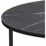 Alisma soffbord 80 cm - Svart marmor
