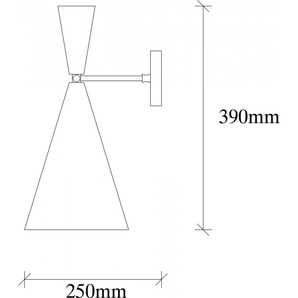Berkeley wandlamp 184-A - Goud