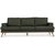 Ventura 3-sits soffa - Mrkgrn (Tyg)