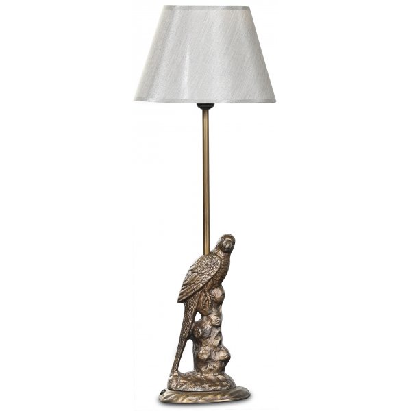 Lampfot hjd 56 cm antik mssing